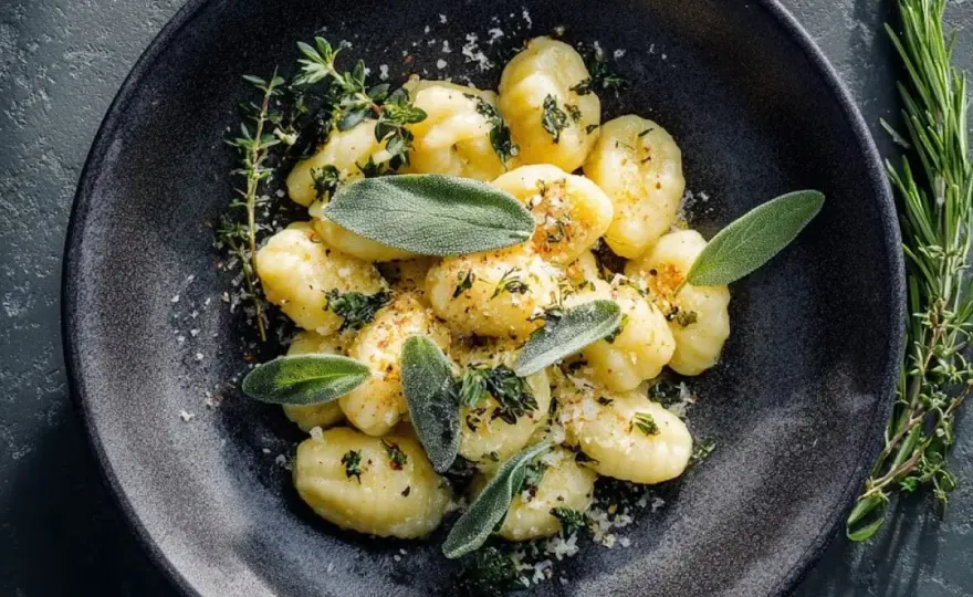 Gnocchi mit Salbeibutter - so wird die Butter nussig