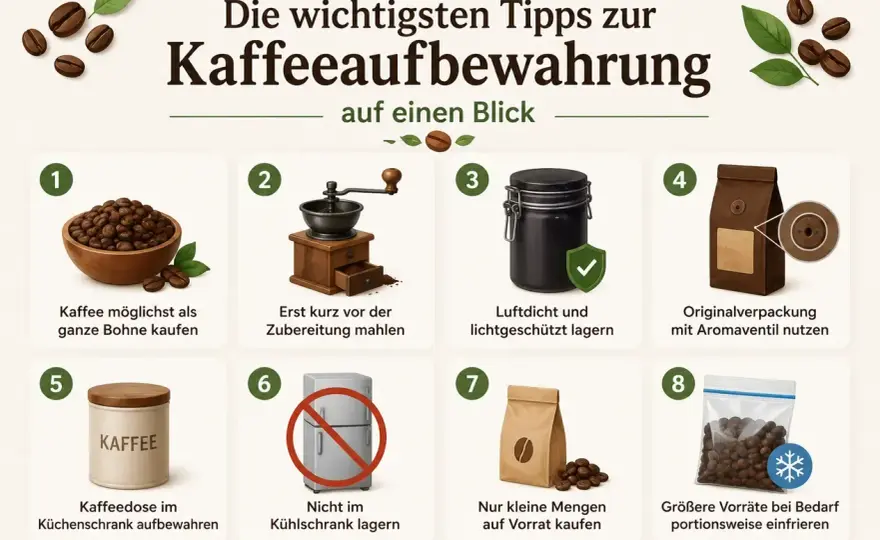 Kaffee einfrieren - so bleiben Bohnen länger aromatisch